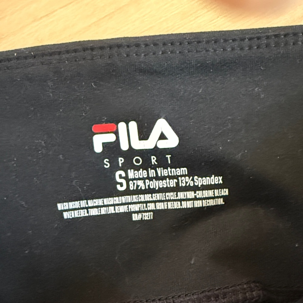 WOMENS FILA FLARED LEG PULL ON ATHLETIC FIT PANTS BLACK HIGH WAISTED SIZE SMALL - Picture 7 of 11